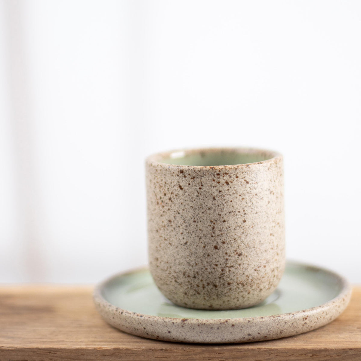 Soft Tone Espresso Cups & Saucers – Set of Two - Lunora