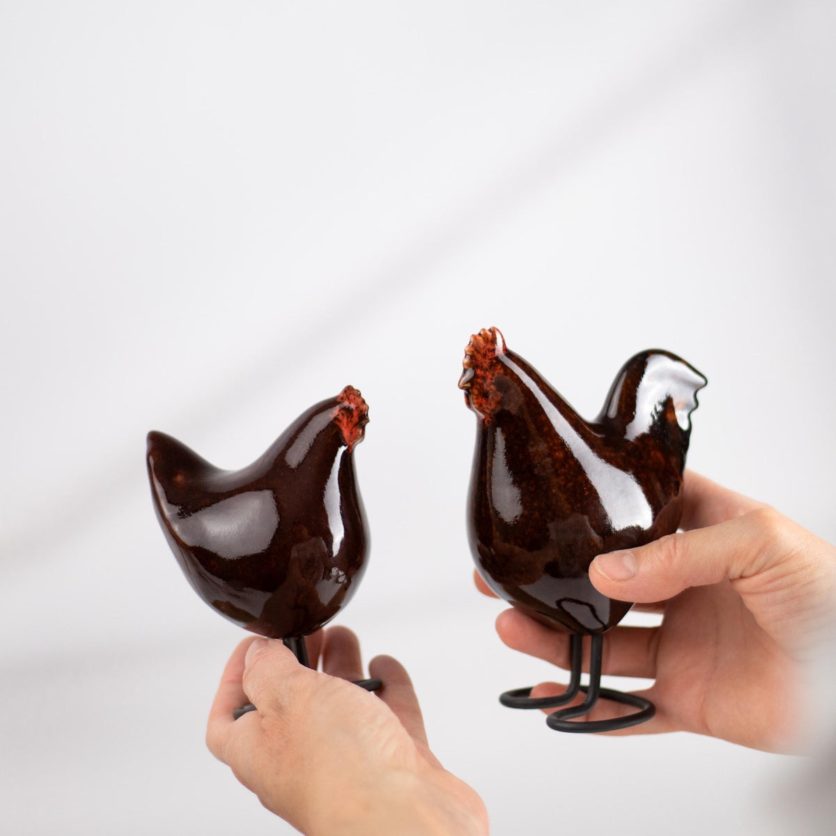 Farmhouse Bird Pair – Brown - Lunora