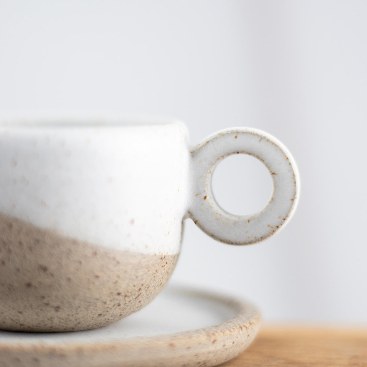 Loop Espresso Cups & Saucers – Set of Two - Lunora