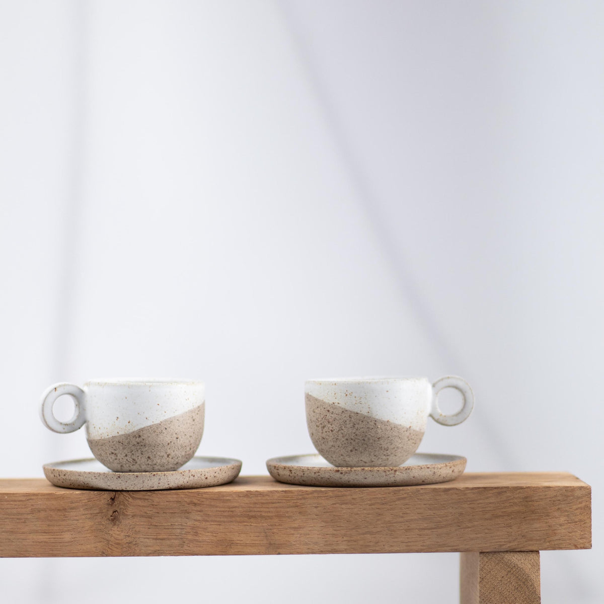 Loop Espresso Cups & Saucers – Set of Two - Lunora