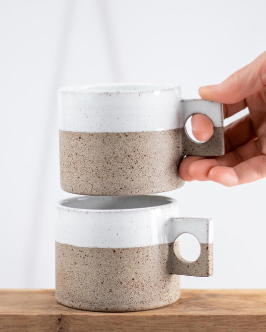 Stone Texture Coffee Mugs – Set of Two - Lunora